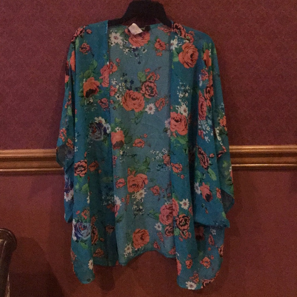 Sheer Floral Kimono